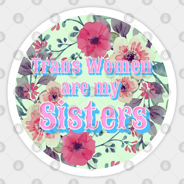 Trans Sisters Sticker by Beansprout Doodles